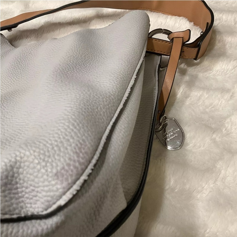 LONDON FOG Satchel Purse ‎ Strap Hand Gray/Tan Pebbled - Picture 14 of 14